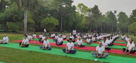 Countdown to Intl Yoga Day held on 6-5-2022 at Lodi Garden