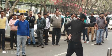 Puppet Show during Swachhata Pakhwada at Gate No.6, Krishi Bhawan, New Delhi on 25 Feb 2019