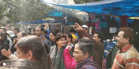 Nukkad Natak during Swachhata Pakhwada at NDMC market, opposite Krishi Bhawan, New Delhi on 27 Feb 2019