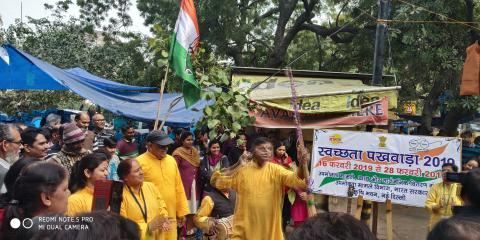 Nukkad Natak during Swachhata Pakhwada at NDMC market, opposite Krishi Bhawan, New Delhi on 27 Feb 2019