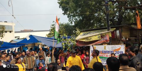 Nukkad Natak during Swachhata Pakhwada at NDMC market, opposite Krishi Bhawan, New Delhi on 27 Feb 2019